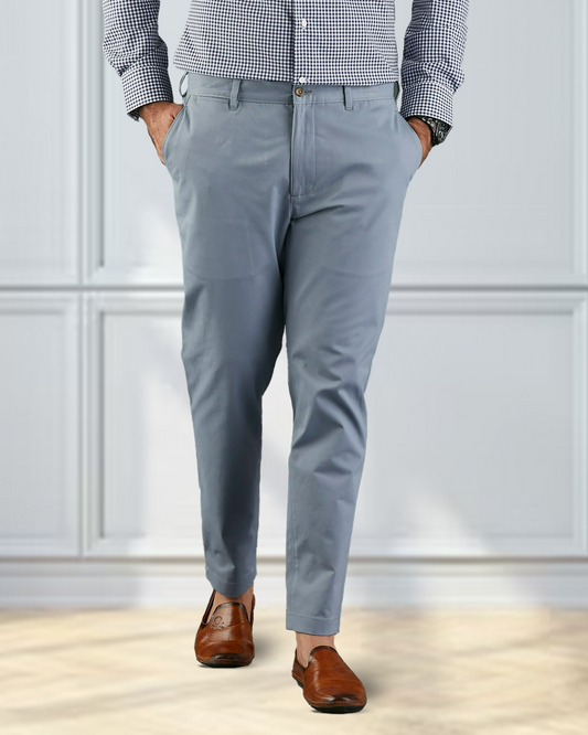 Genoa Chino Pant Soft Blue Grey