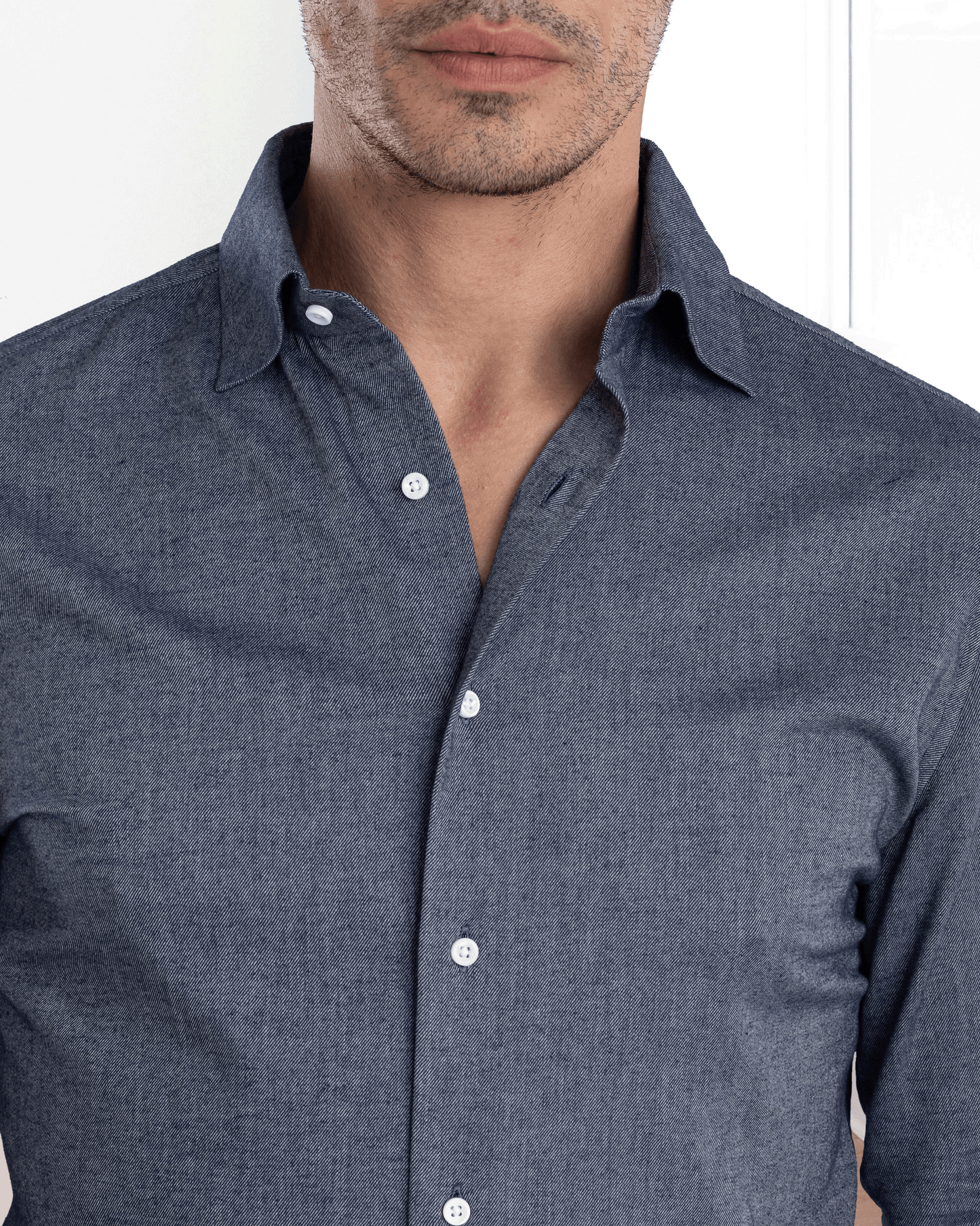 Navy Wool Jeans