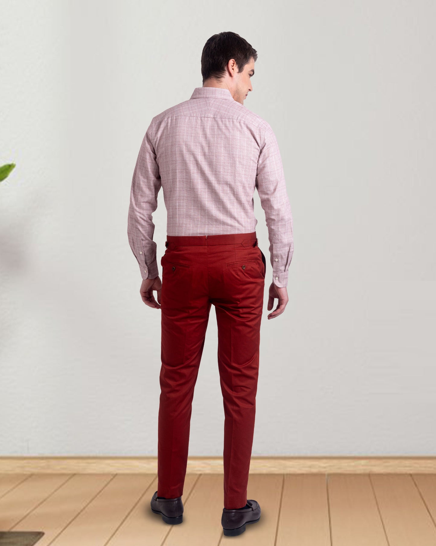 Maroon Prince Of Wales Check Shirt