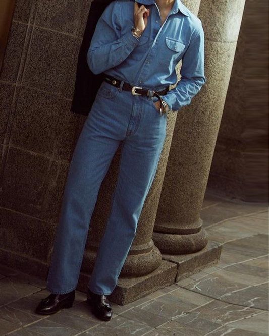 Fade Washed Indigo Jeans