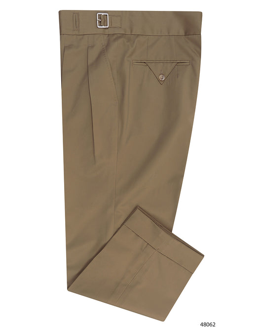 Gurkha Pant in British Khaki Twill Chino 9 Oz