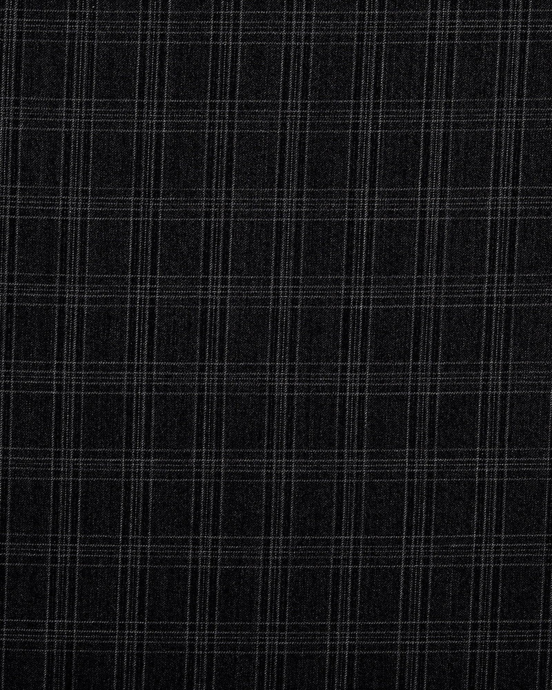VBC Dark Grey Checks Twill Pant