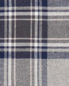 Dark Gull Grey Navy Plaid Flannel Work Shirt