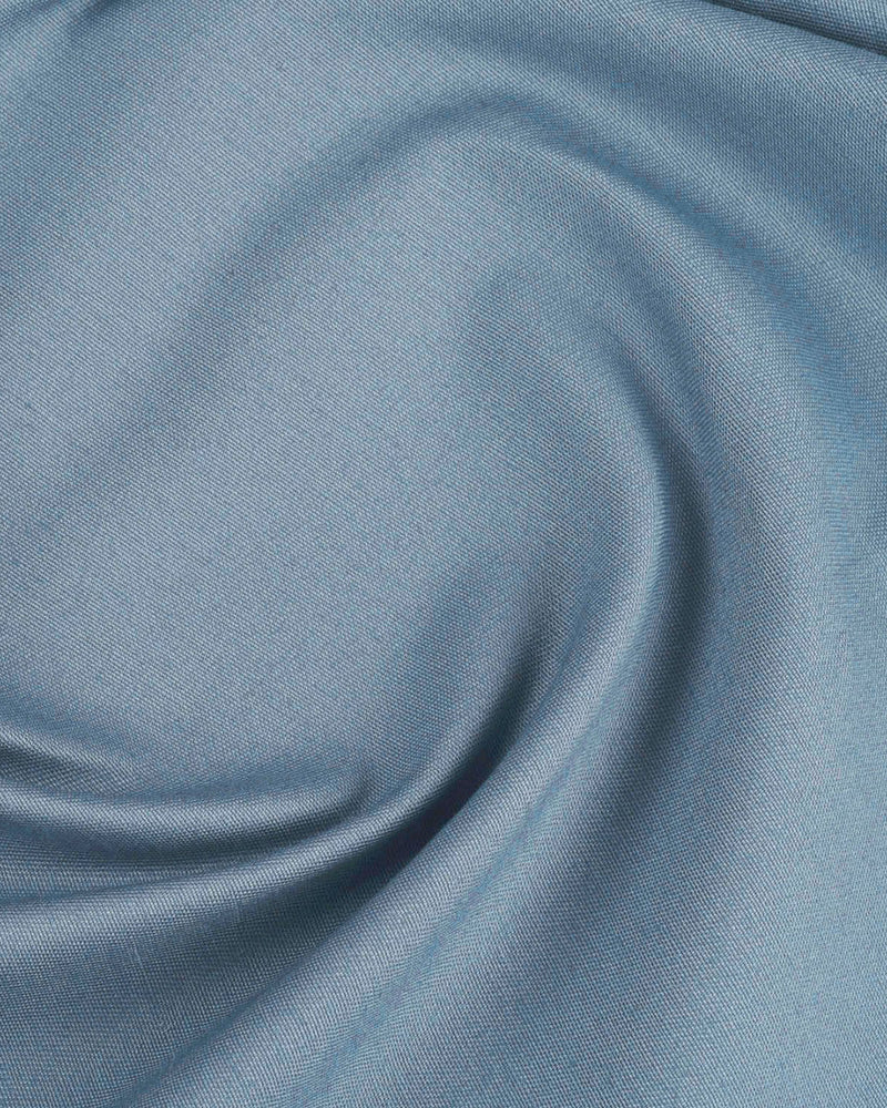 Baumwolle: Chino aus taubenblauem Twill