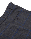 Holland &amp; Sherry Tweed Wollblau Himmelblau auf Dunkelgrau