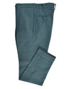 Dunkelgrüne Baumwoll-Twill-Hose