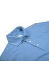 Stahlblaues Polo-T-Shirt aus Baumwolle