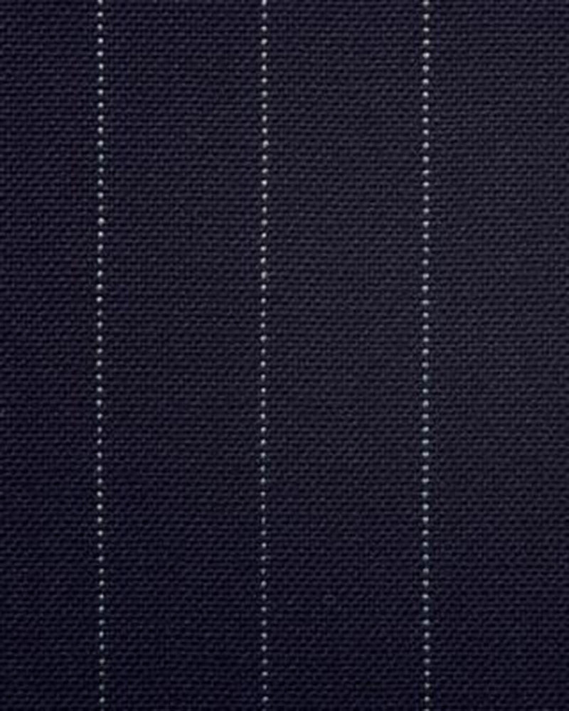 Veste à fines rayures bleu marine en laine peignée fine Dugdale