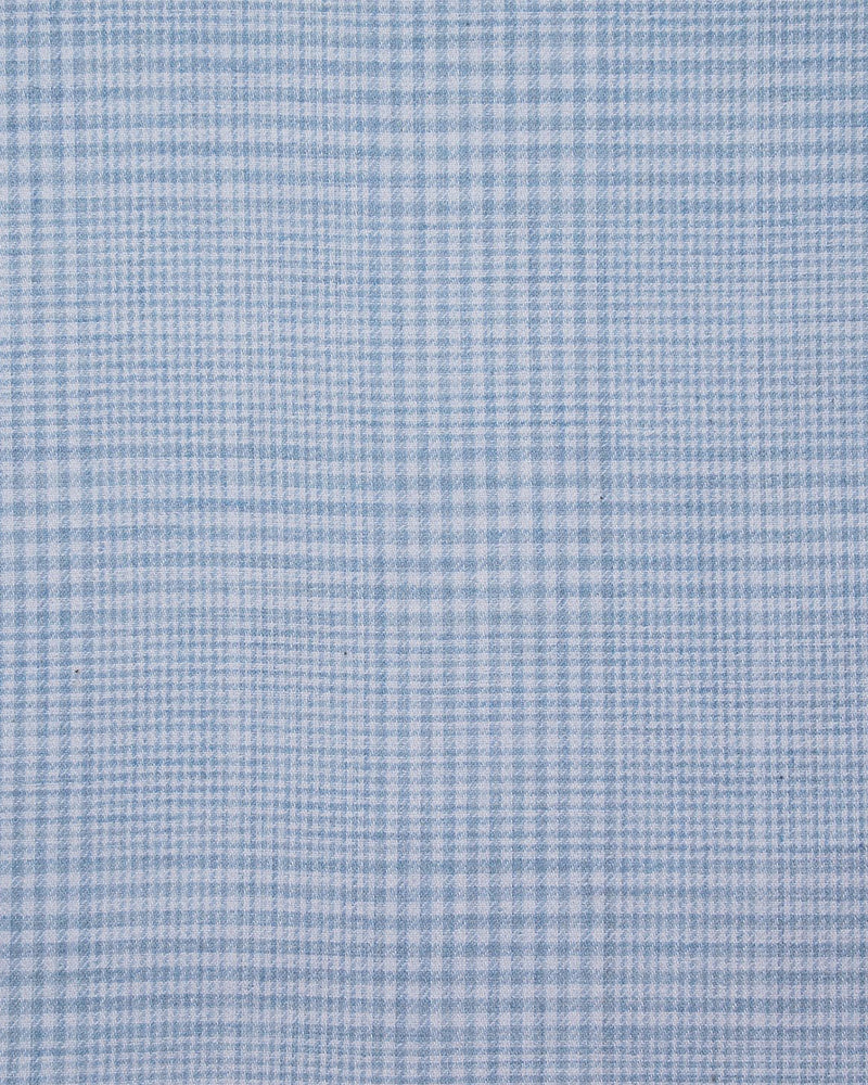 Light Blue and White Tattersall Checks