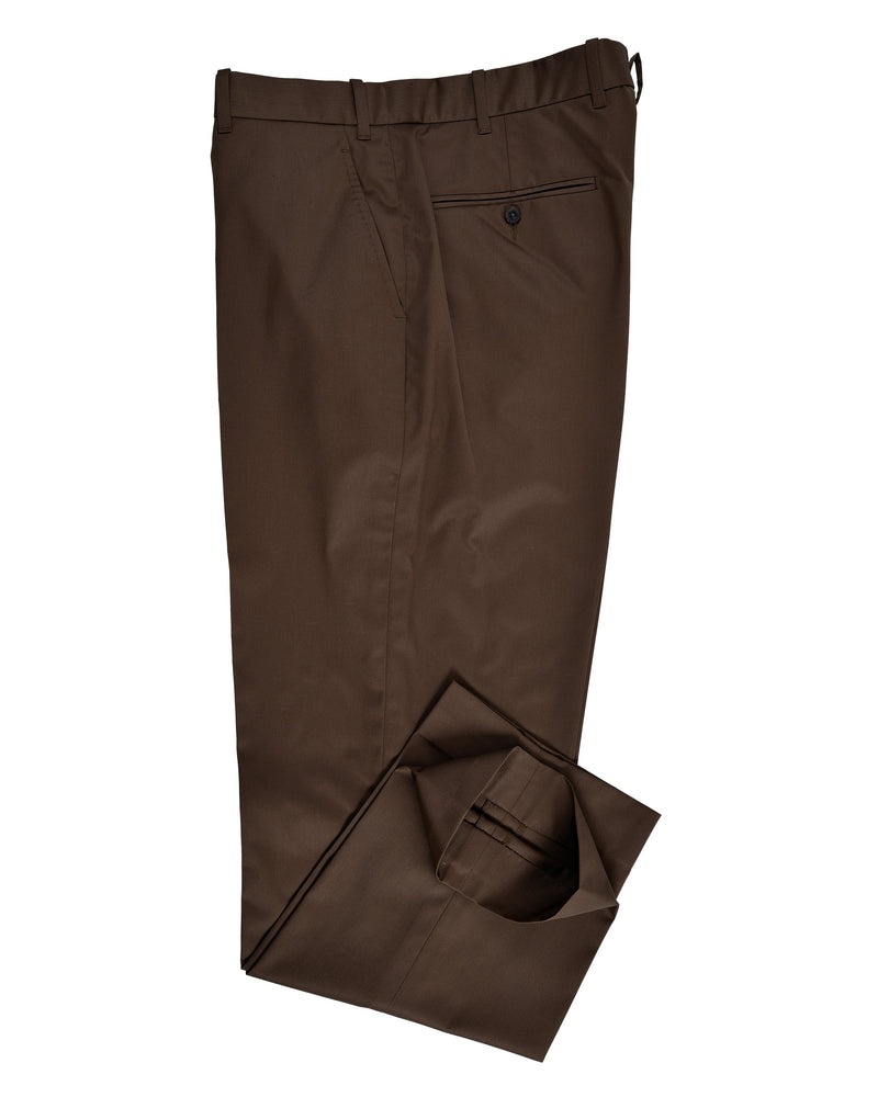 Hose aus Baumwoll-Twill in Kaffeebraun