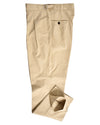 Dunkelbeige einfarbige Chino
