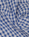 Blau-weiße Gingham-Karos