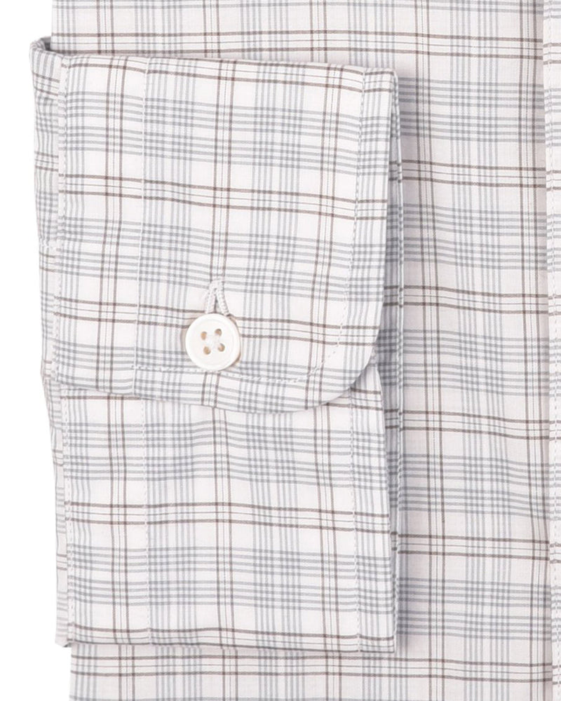 Zegna: Light Grey Pow Checks