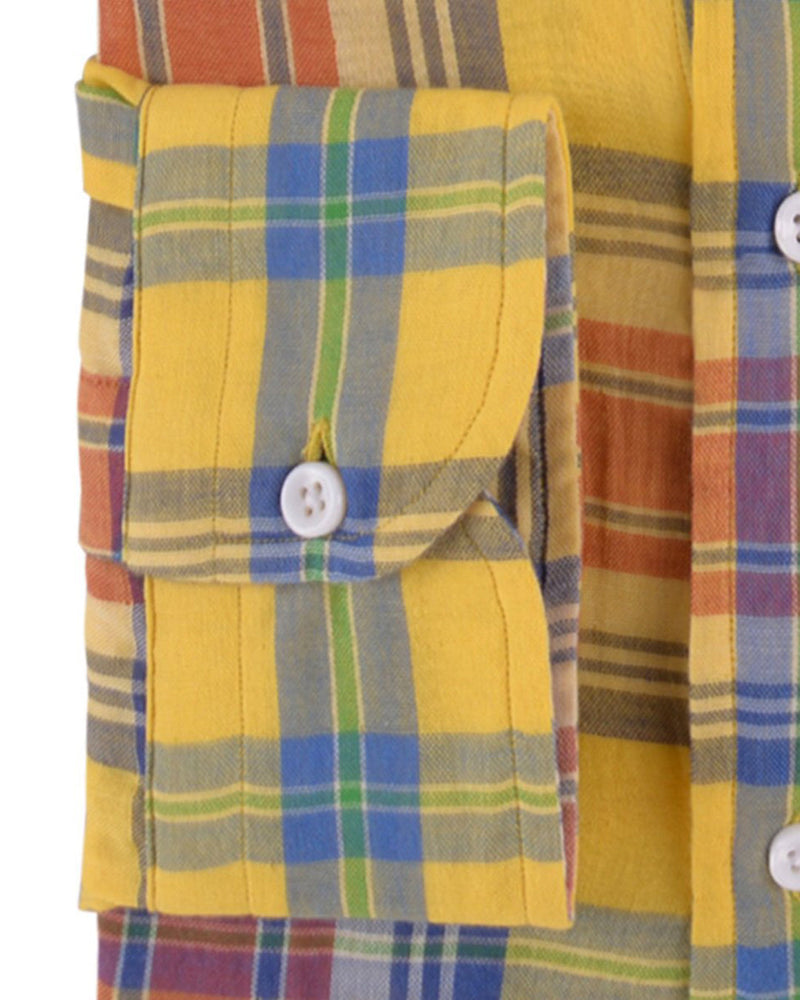 Été doux et lumineux : Madras jaune et rouge
