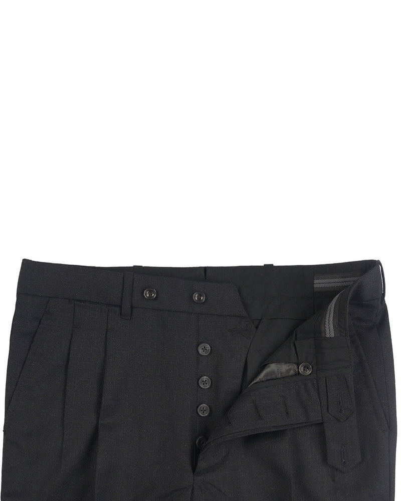 Dugdale Fine Worsted Pant - Charcoal Plain