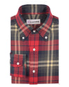 Tartan-Twill in roter Marine