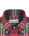 Tartan-Twill in roter Marine