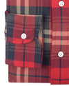 Tartan-Twill in roter Marine