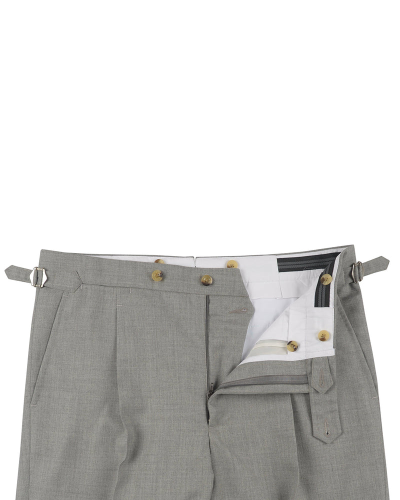 Holland &amp; Sherry Crispaire Light Grey Solid