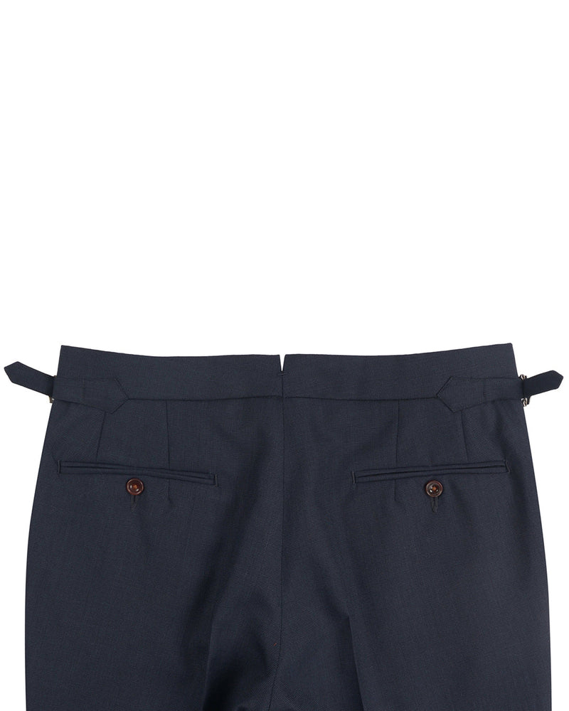 Dugdale Feine Kammgarnhose - Blauer Stecknadelkopf