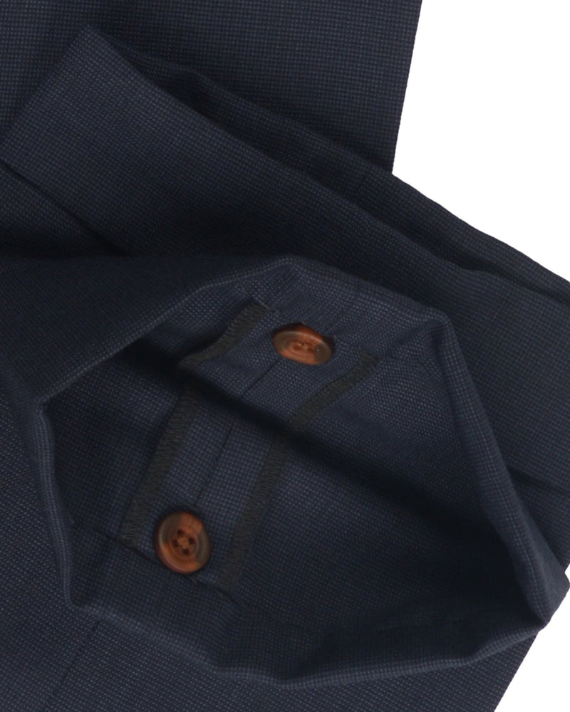 Dugdale Feine Kammgarnhose - Blauer Stecknadelkopf