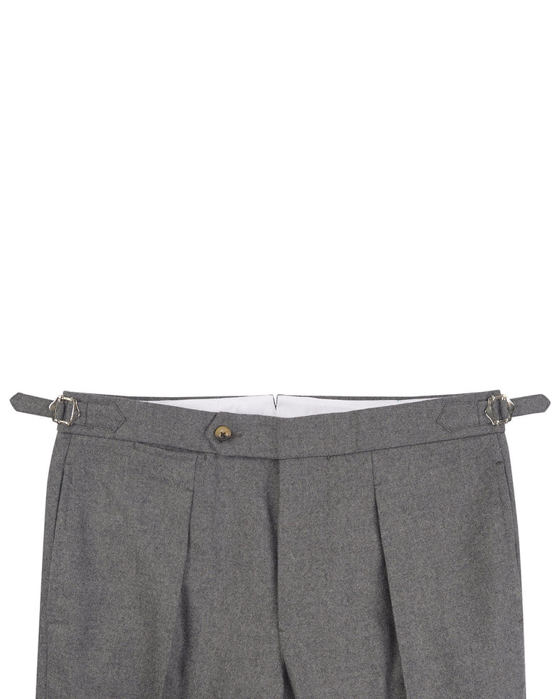 Flanelle classique en laine peignée Holland Sherry, gris foncé avec flanelle gris clair