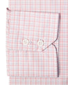 Alumo Salmon Pink and Grey Mini Tartan Checks