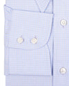 Black Graph Checks On Pale Blue
