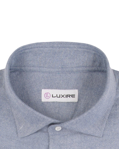 Teal Blue Twill Flannel Shirt