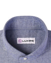Blaues Twill-Flanellhemd
