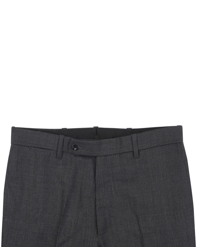 Dugdale Feine Kammgarnhose - Graue Prince-of-Wales-Hose