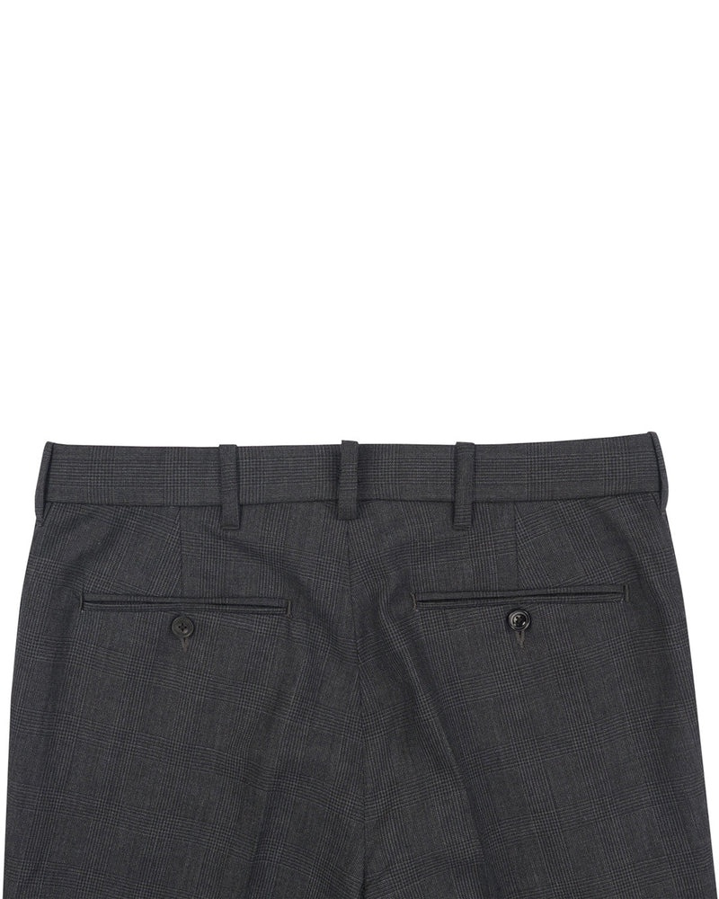 Dugdale Feine Kammgarnhose - Graue Prince-of-Wales-Hose