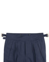 Holland &amp; Sherry Crispaire Navy Solid