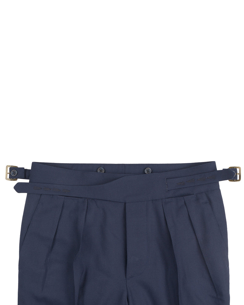 Holland &amp; Sherry Crispaire Navy Solid