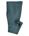 Dunkelgrüne Baumwoll-Twill-Hose