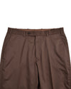 Hose aus Baumwoll-Twill in Kaffeebraun