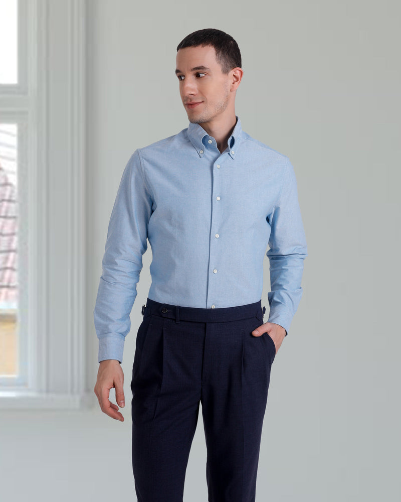 Plissierte Vitale Barberis Canonico – 4-fädige Tropenwolle: Dunkel-Indigoblaue Anzughose