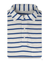 Marineblau-weiß gestreiftes Polo-T-Shirt