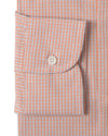 Orangeblaue Tattersall-Karos
