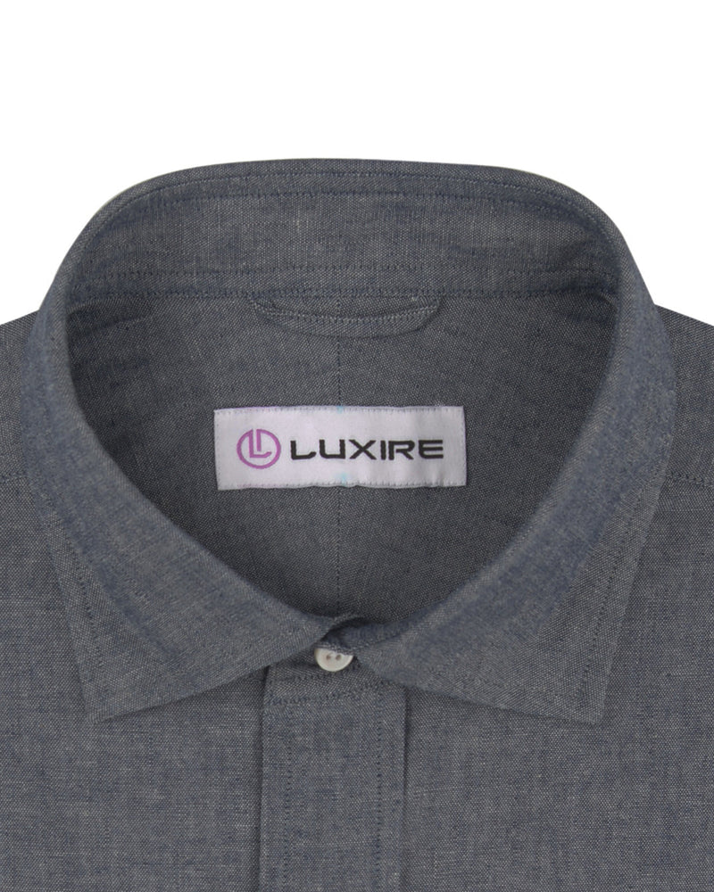 Chambray aus dunkelblauem Denim