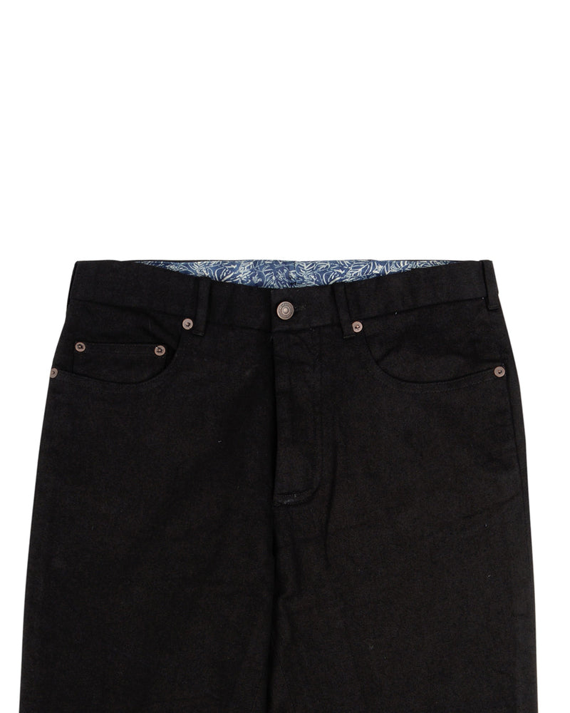 Sondrio Cotton: Schwarzer schwerer Denim-Twill