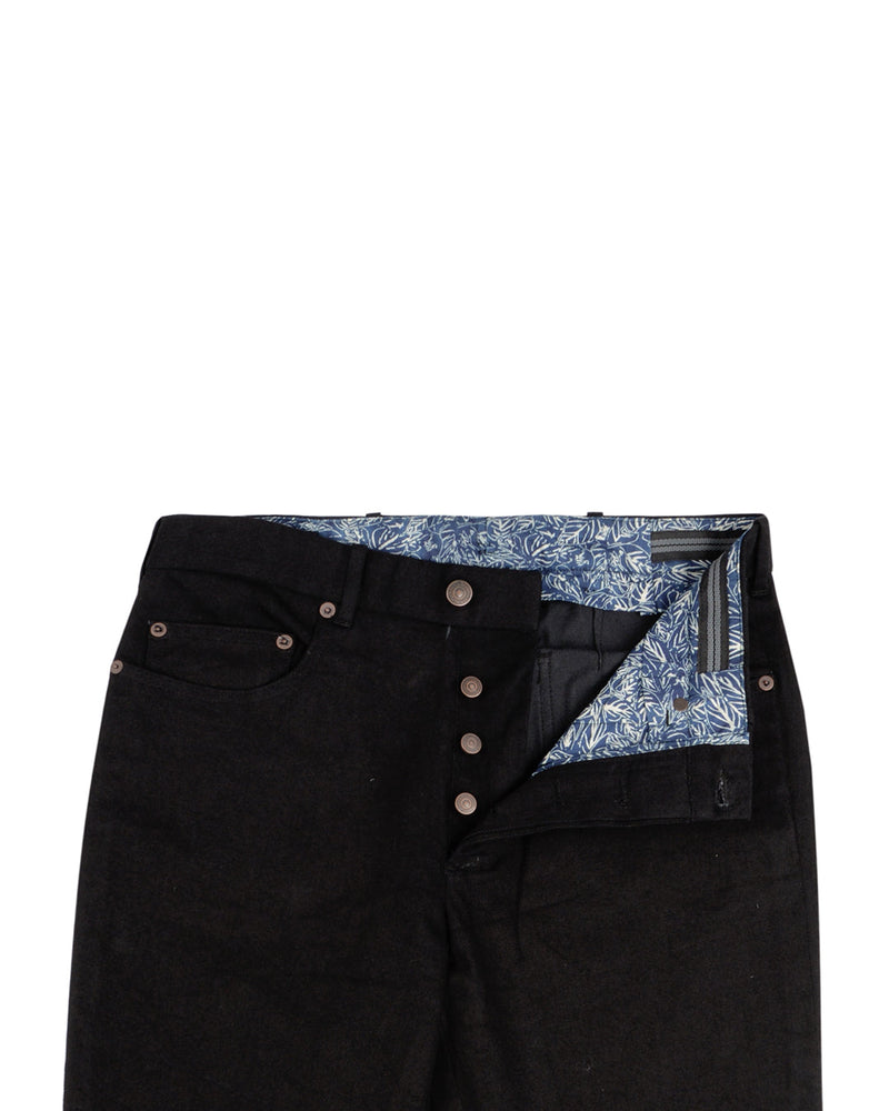 Sondrio Cotton: Schwarzer schwerer Denim-Twill
