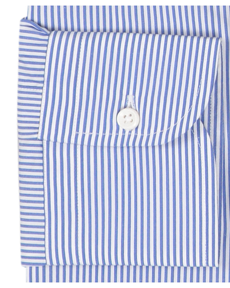 Grandi und Rubinelli Marineblaues Kleid mit Streifen