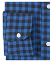 Navy Black Gingham Flannel