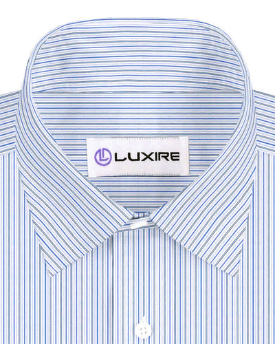 Alumo Light Blue Cornflower and Navy Stripes