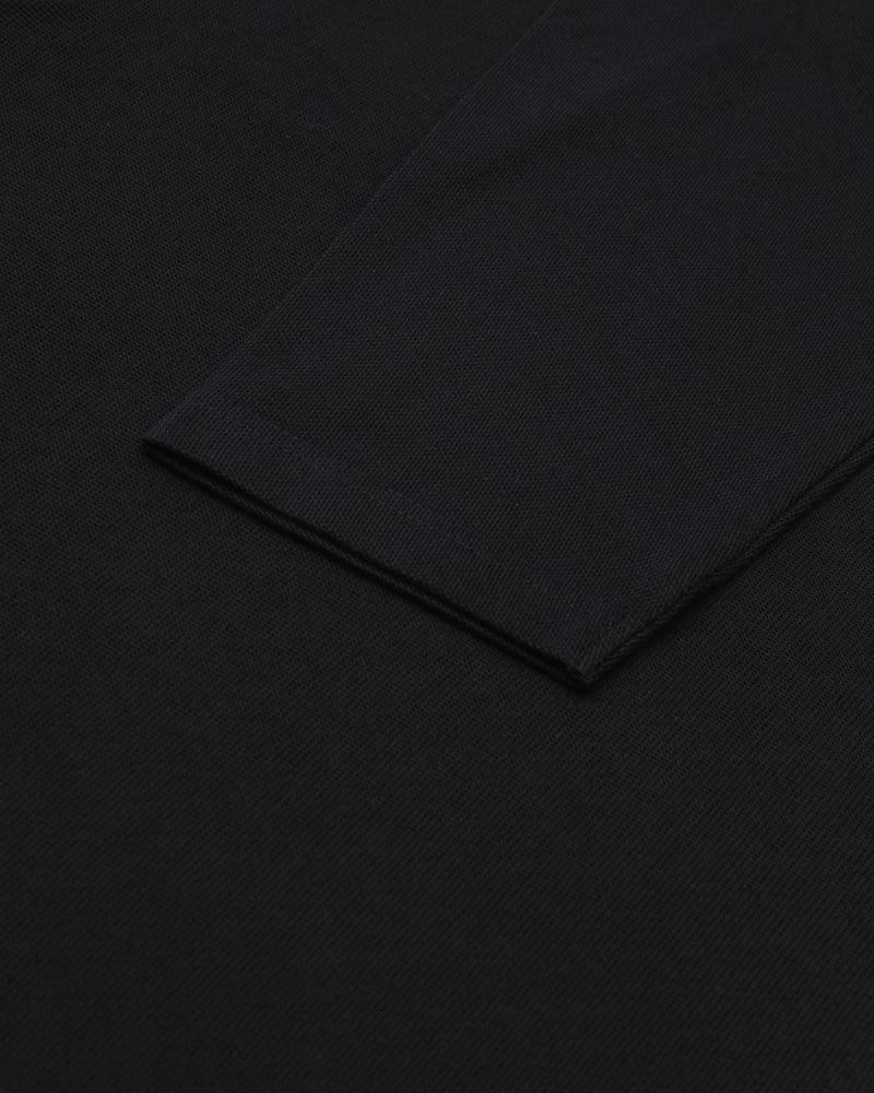 EZS Aria Black Long Sleeve Polo