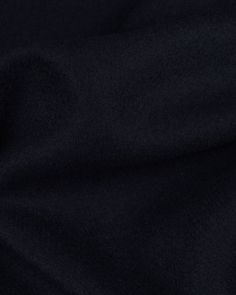 Dunkelblauer Woll-Twill-Deckmantel