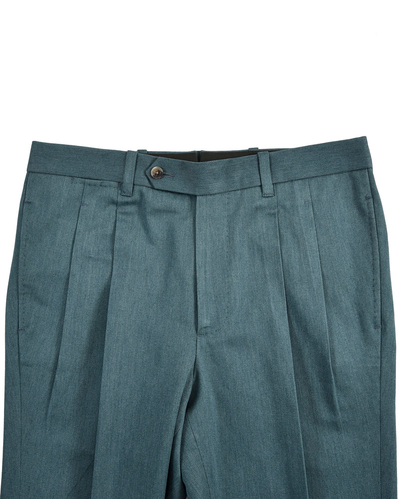 Dunkelgrüne Baumwoll-Twill-Hose