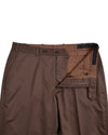 Hose aus Baumwoll-Twill in Kaffeebraun