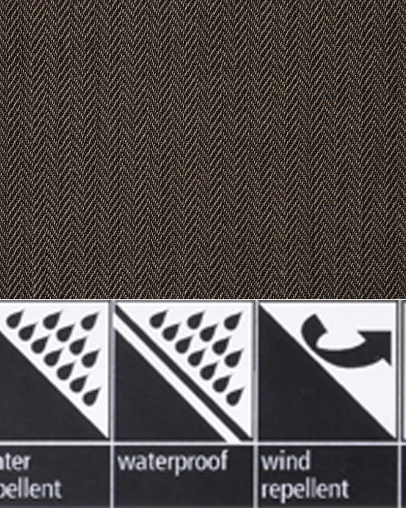 Performance Chino: Brown Herringbone